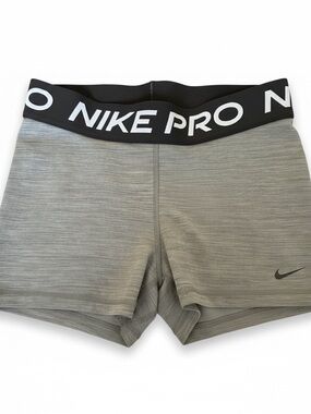 Nike Heather Gray Pro Elastic Waistband Shorts